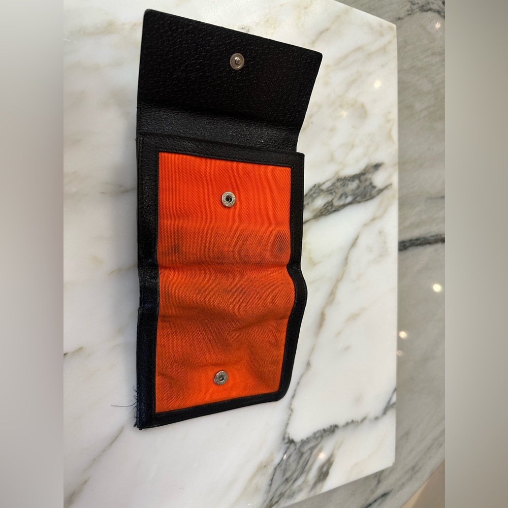 GUCCI - interlocking G Logo black and orange small wallet - Picture 11 of 15